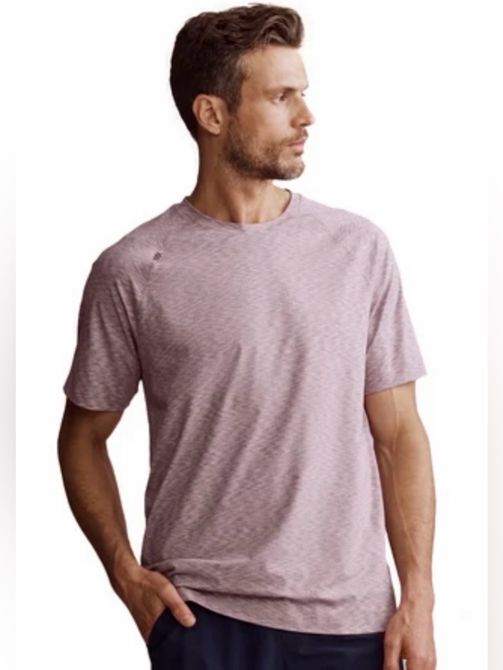 Rhone Men’s Heathered Performance Tee Purple M